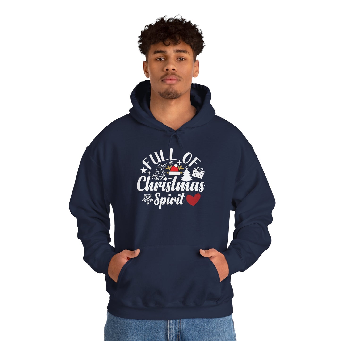 Christmas Spirit Hoodie – “Full of Christmas Spirit” Holiday Sweatshirt