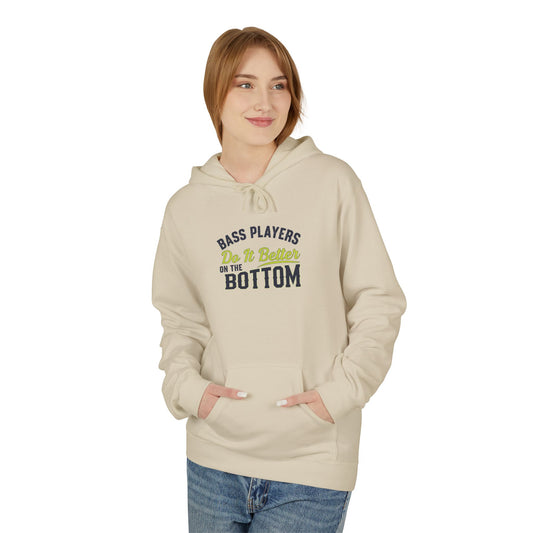 Bass Player / Musician Hoodie - Unisex Midweight Softstyle Sand