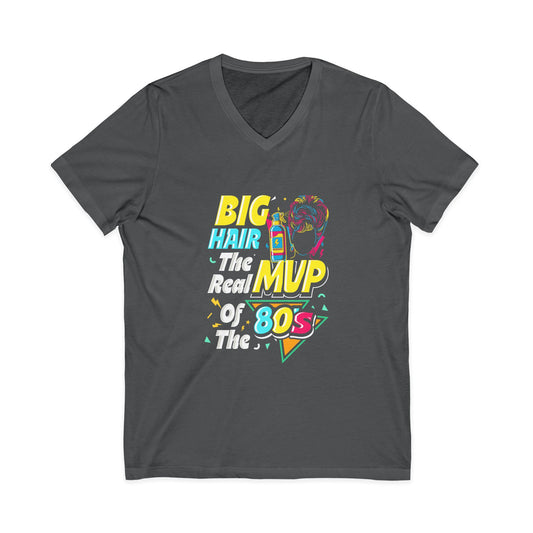 80's Big Hair MVP V-Neck Tee Asphalt L