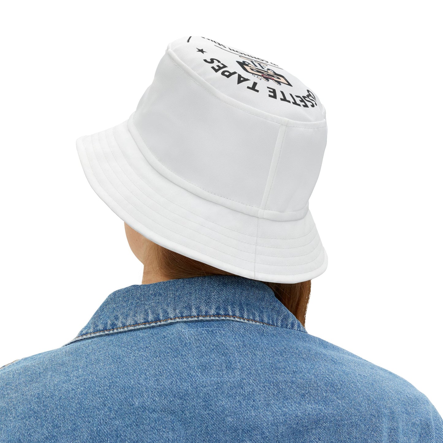 Trendy Bucket Hat (All-Over Print) - Perfect for Summer, Festivals, Beach Days, Casual Outfits, and Everyday Wear. White stitching