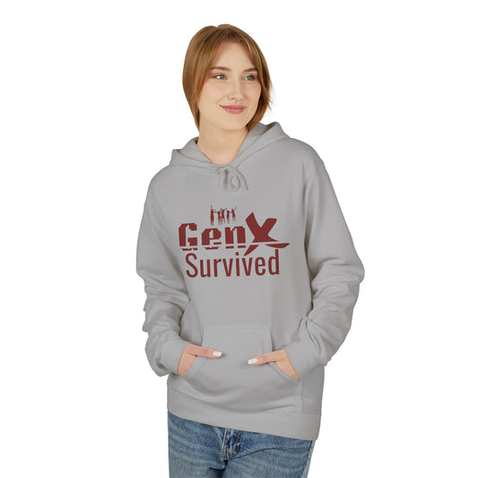 Gen X Survivor Hoodie | Comfort Fleece Pullover for Nostalgic Generations, Unisex Casual Wear, Perfect Gift for Birthdays