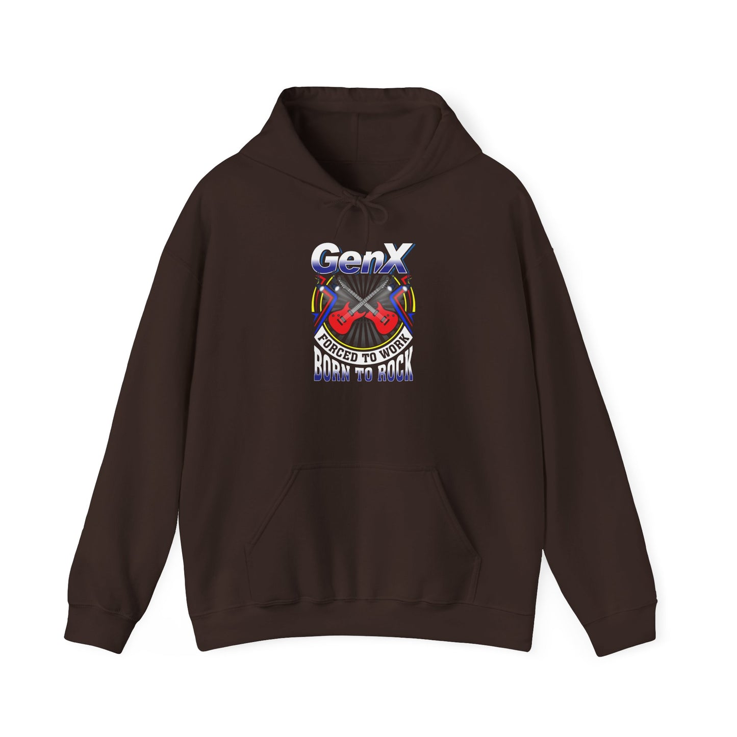 Gen X Nostalgia Hoodie, Unisex Sweatshirt for Gen Xers, Retro Graphic Hoodie, Vintage Style Sweatshirt, Perfect Gift for Birthdays Dark Chocolate