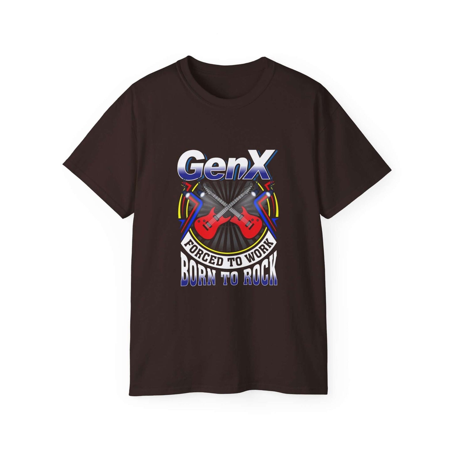Gen X Vintage Tee, Nostalgic Graphic T-Shirt for Birthdays, Unisex Casual Wear, Perfect Gift for Retro Lovers, Music & Pop Culture Dark Chocolate