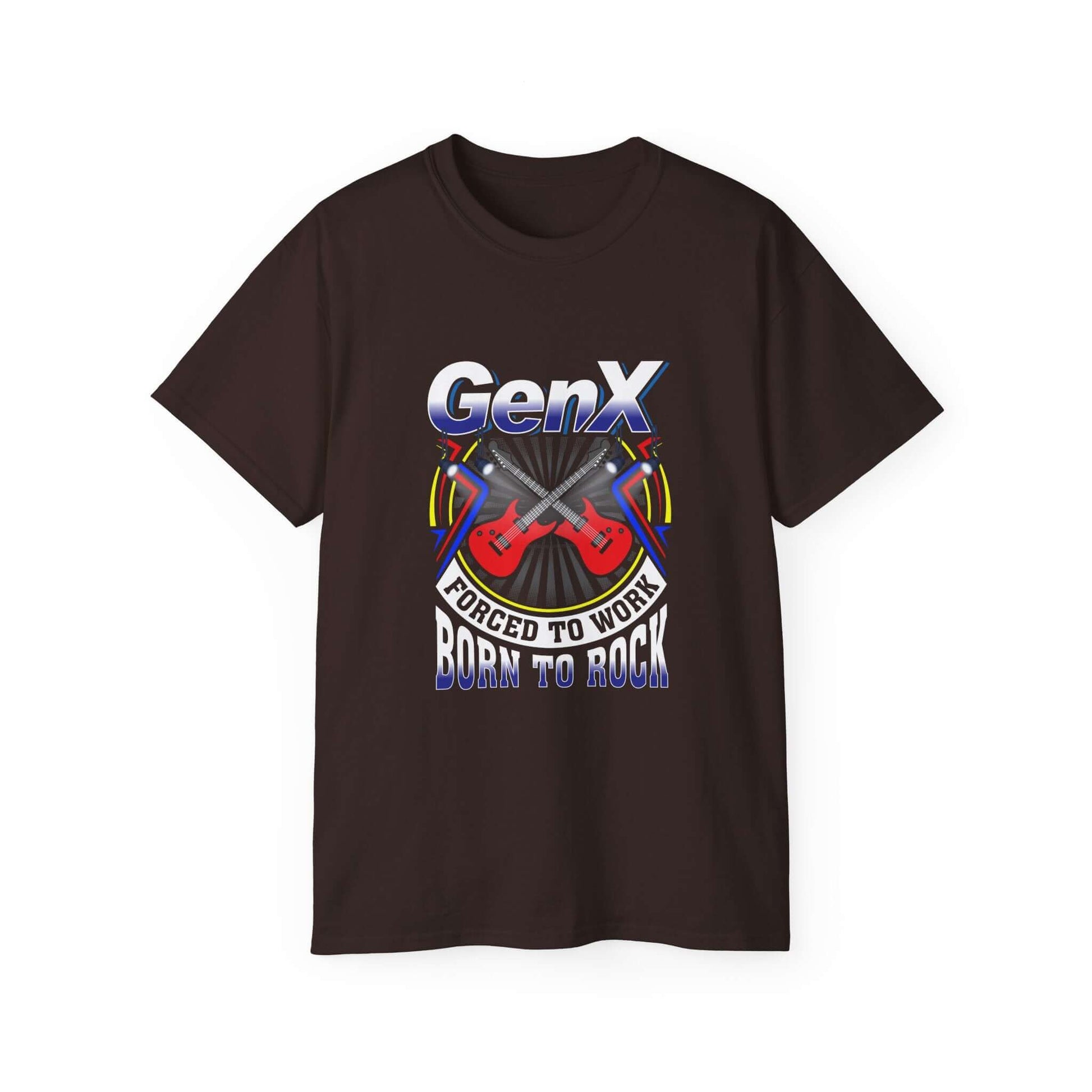 Gen X Vintage Tee, Nostalgic Graphic T-Shirt for Birthdays, Unisex Casual Wear, Perfect Gift for Retro Lovers, Music & Pop Culture Dark Chocolate