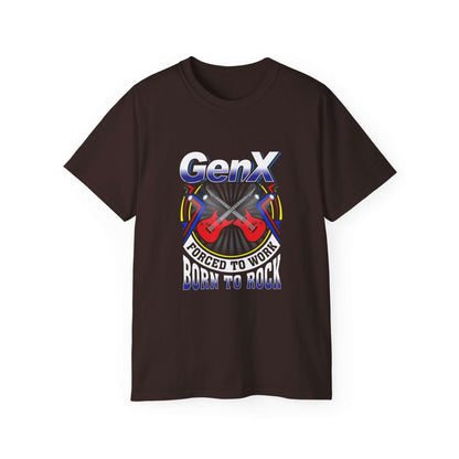 Gen X Vintage Tee, Nostalgic Graphic T-Shirt for Birthdays, Unisex Casual Wear, Perfect Gift for Retro Lovers, Music & Pop Culture Dark Chocolate