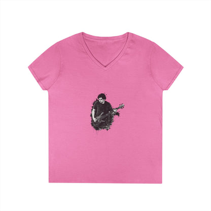 Gavin Godsey Bass Player Silhouette Ladies' V-Neck T-Shirt