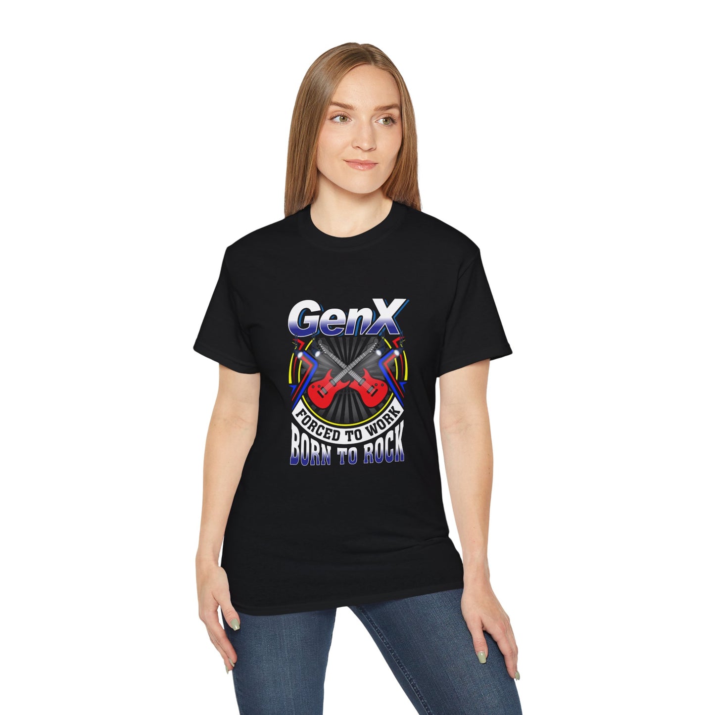 Gen X Vintage Tee, Nostalgic Graphic T-Shirt for Birthdays, Unisex Casual Wear, Perfect Gift for Retro Lovers, Music & Pop Culture Black