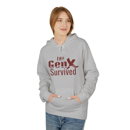 Gen X Survivor Hoodie | Comfort Fleece Pullover for Nostalgic Generations, Unisex Casual Wear, Perfect Gift for Birthdays