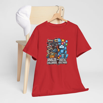 Retro Gaming Inspired Unisex Tee | Nostalgic Childhood Vibes, Perfect for Gamers, Birthdays, Holidays, Gifts, Casual Wear Red