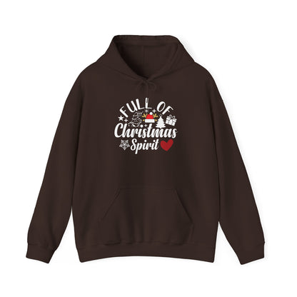 Christmas Spirit Hoodie – “Full of Christmas Spirit” Holiday Sweatshirt