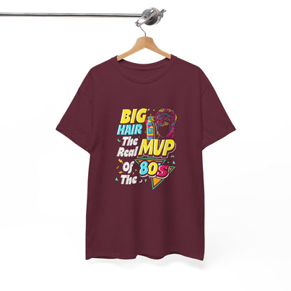 Retro 80s Tee with Big Hair Design, Vintage Style Shirt, Unisex Cotton T-Shirt, Fun Gifting for Nostalgia Lovers, Casual Fashion Top