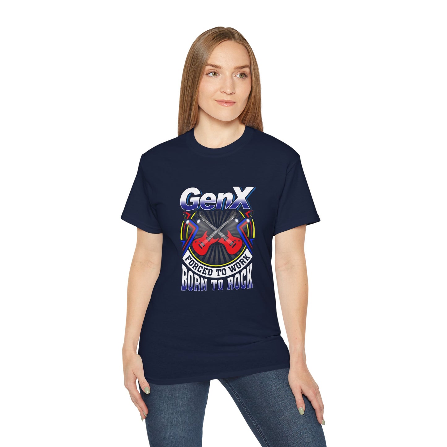 Gen X Vintage Tee, Nostalgic Graphic T-Shirt for Birthdays, Unisex Casual Wear, Perfect Gift for Retro Lovers, Music & Pop Culture Navy