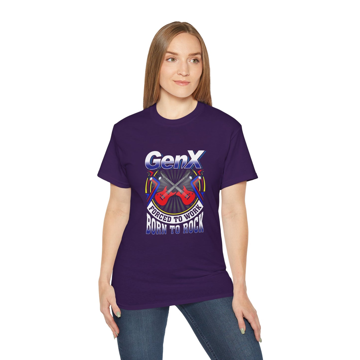 Gen X Vintage Tee, Nostalgic Graphic T-Shirt for Birthdays, Unisex Casual Wear, Perfect Gift for Retro Lovers, Music & Pop Culture Purple