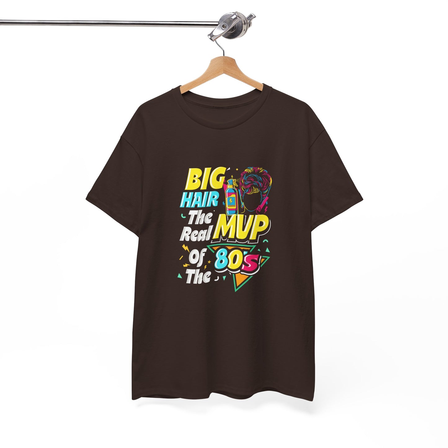 Retro 80s Tee with Big Hair Design, Vintage Style Shirt, Unisex Cotton T-Shirt, Fun Gifting for Nostalgia Lovers, Casual Fashion Top