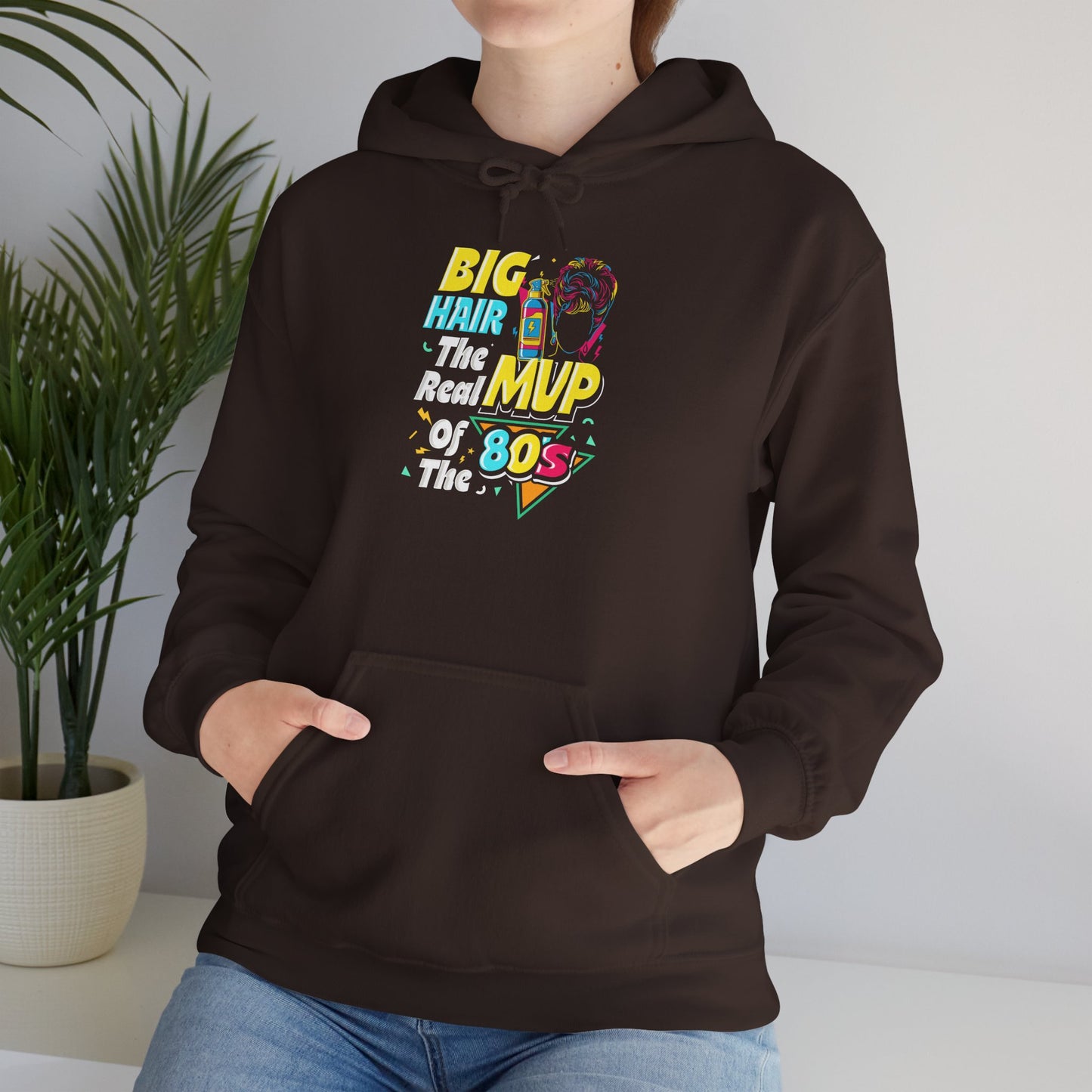 80s Big Hair MVP Unisex Hoodie | Vintage Style Sweatshirt, Retro Gift, Cozy Attire, Nostalgia, Fashion Statement