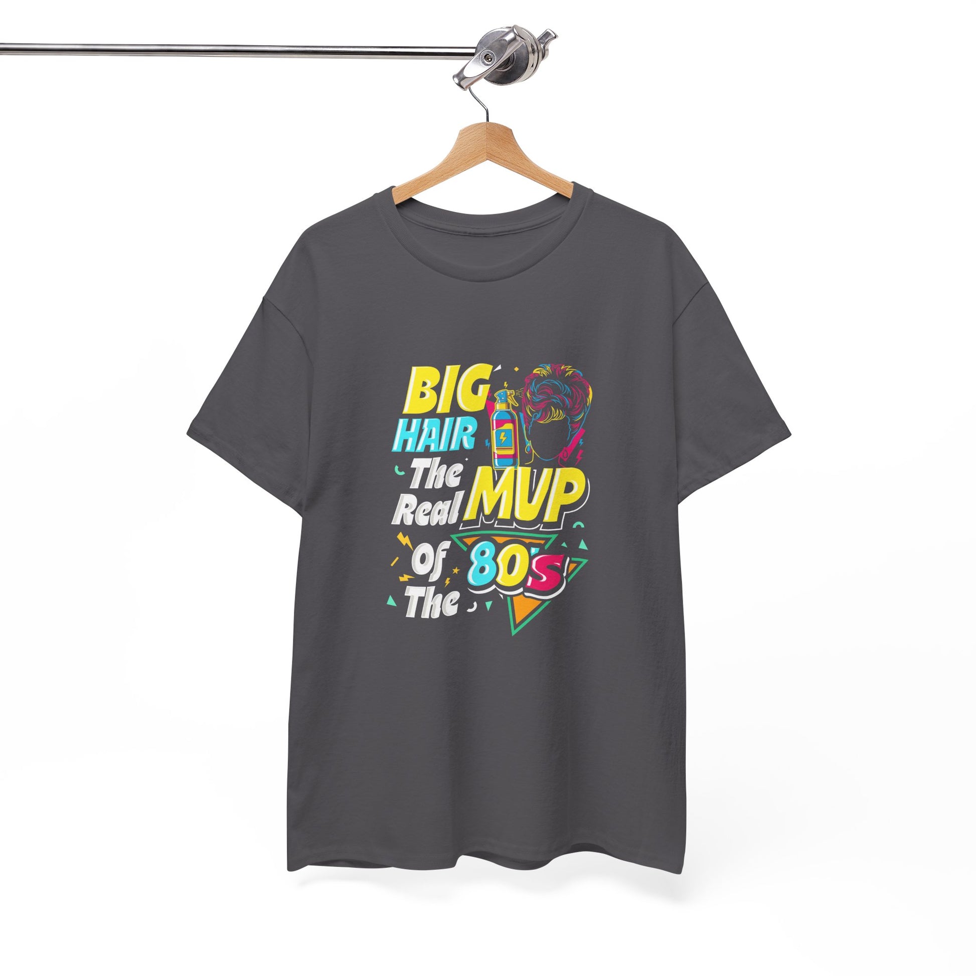 Retro 80s Tee with Big Hair Design, Vintage Style Shirt, Unisex Cotton T-Shirt, Fun Gifting for Nostalgia Lovers, Casual Fashion Top