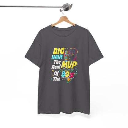 Retro 80s Tee with Big Hair Design, Vintage Style Shirt, Unisex Cotton T-Shirt, Fun Gifting for Nostalgia Lovers, Casual Fashion Top