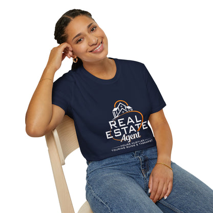Real Estate Agent Softstyle T-Shirt | Perfect Gift for Realtors, Housewarming, Business Wear, Real Estate Theme, Professional Attire