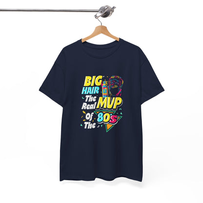 Retro 80s Tee with Big Hair Design, Vintage Style Shirt, Unisex Cotton T-Shirt, Fun Gifting for Nostalgia Lovers, Casual Fashion Top