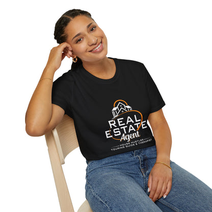Real Estate Agent Softstyle T-Shirt | Perfect Gift for Realtors, Housewarming, Business Wear, Real Estate Theme, Professional Attire