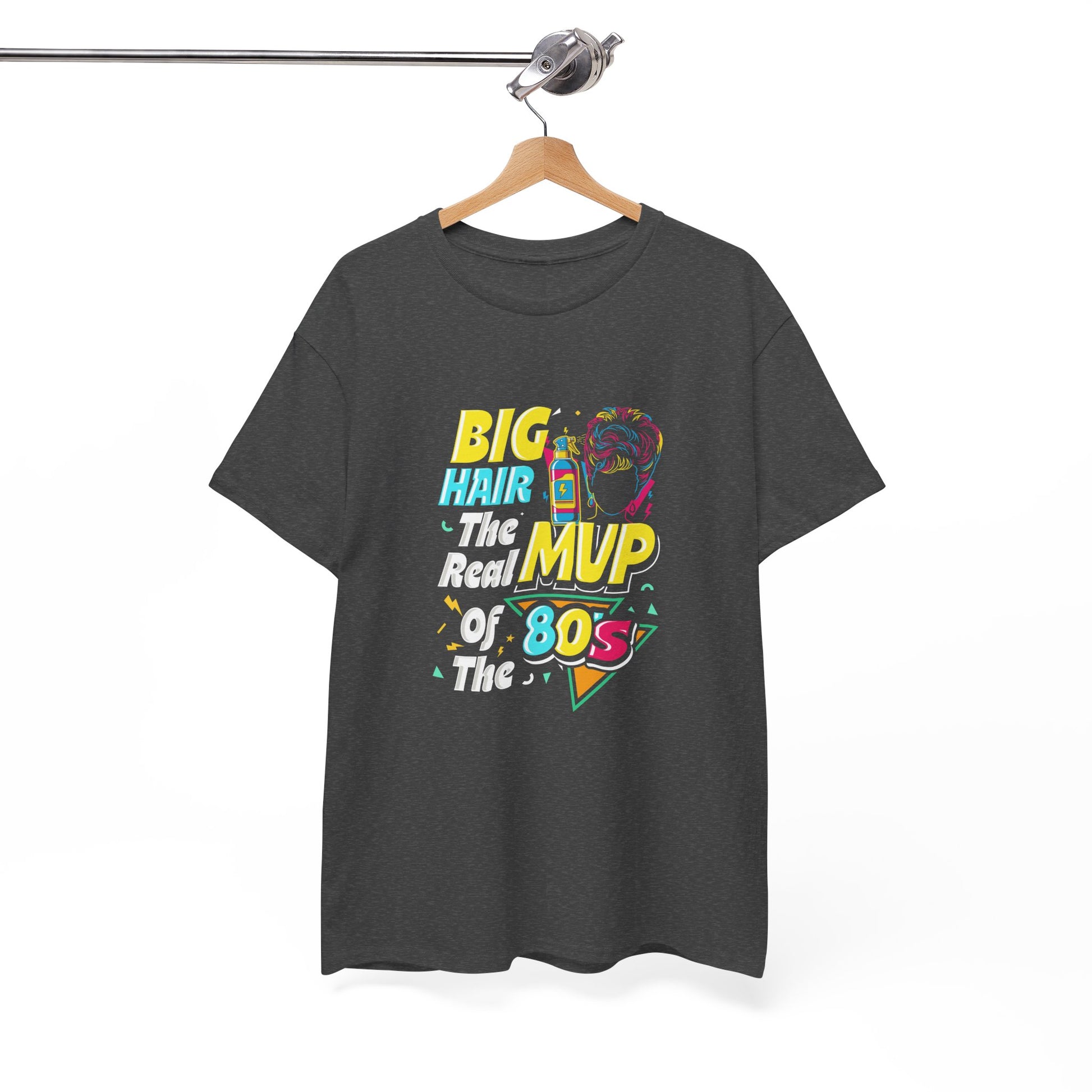 Retro 80s Tee with Big Hair Design, Vintage Style Shirt, Unisex Cotton T-Shirt, Fun Gifting for Nostalgia Lovers, Casual Fashion Top