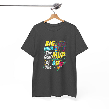 Retro 80s Tee with Big Hair Design, Vintage Style Shirt, Unisex Cotton T-Shirt, Fun Gifting for Nostalgia Lovers, Casual Fashion Top