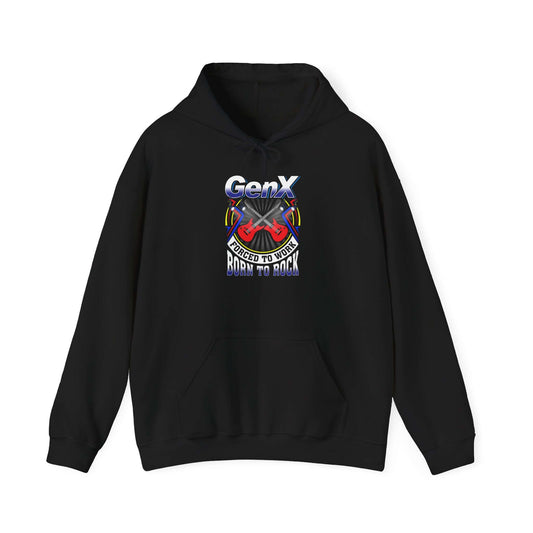 Gen X Nostalgia Hoodie, Unisex Sweatshirt for Gen Xers, Retro Graphic Hoodie, Vintage Style Sweatshirt, Perfect Gift for Birthdays Black