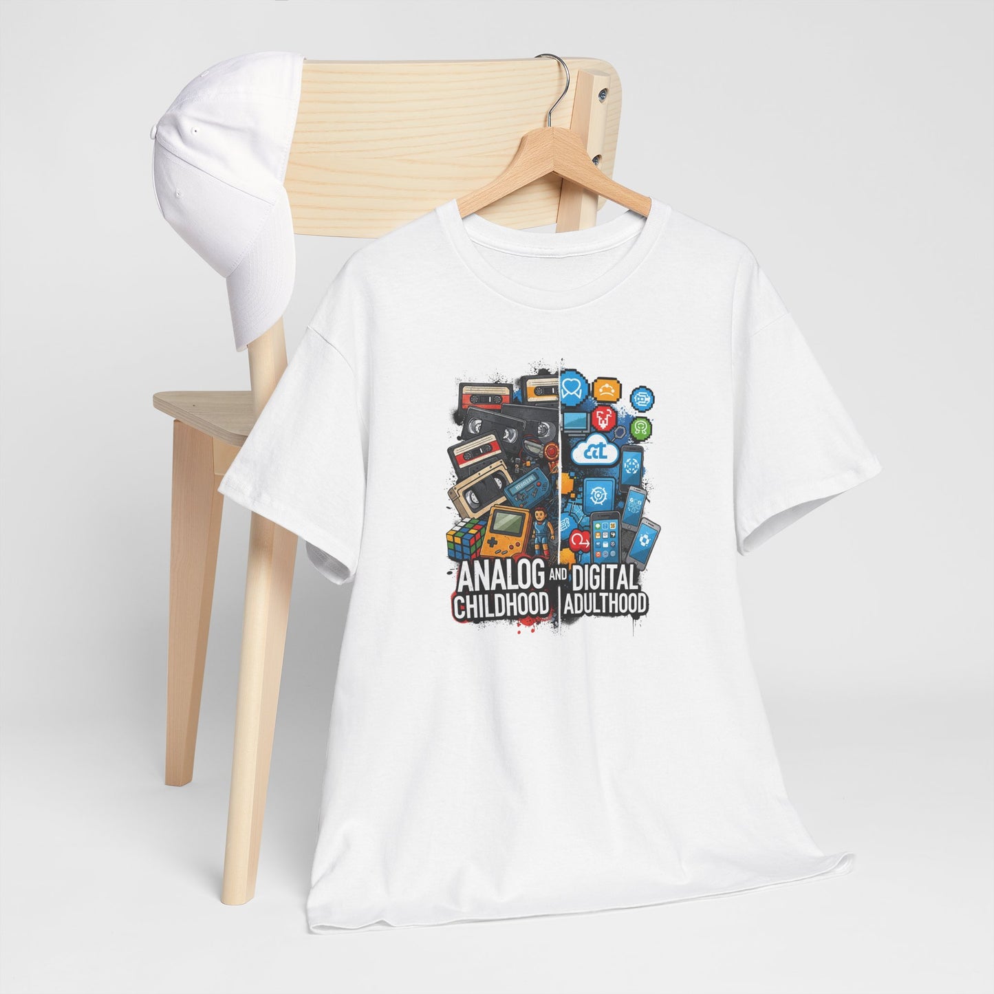 Retro Gaming Inspired Unisex Tee | Nostalgic Childhood Vibes, Perfect for Gamers, Birthdays, Holidays, Gifts, Casual Wear White