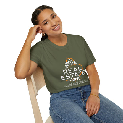Real Estate Agent Softstyle T-Shirt | Perfect Gift for Realtors, Housewarming, Business Wear, Real Estate Theme, Professional Attire