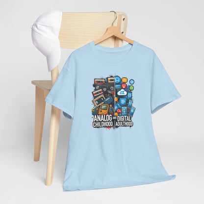 Retro Gaming Inspired Unisex Tee | Nostalgic Childhood Vibes, Perfect for Gamers, Birthdays, Holidays, Gifts, Casual Wear Light Blue
