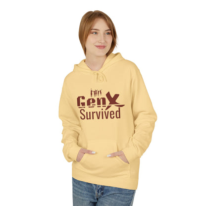 Gen X Survivor Hoodie | Comfort Fleece Pullover for Nostalgic Generations, Unisex Casual Wear, Perfect Gift for Birthdays
