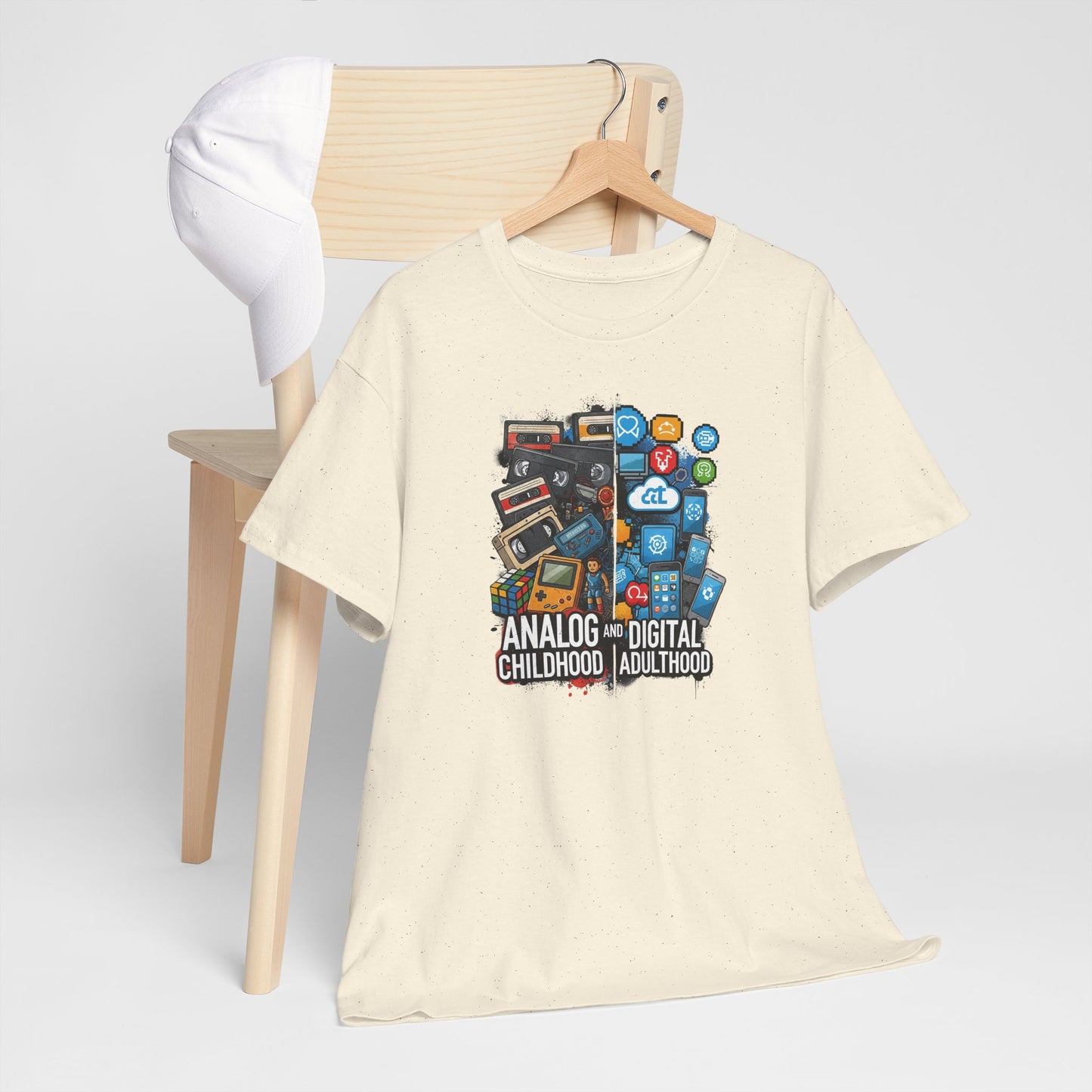 Retro Gaming Inspired Unisex Tee | Nostalgic Childhood Vibes, Perfect for Gamers, Birthdays, Holidays, Gifts, Casual Wear Natural
