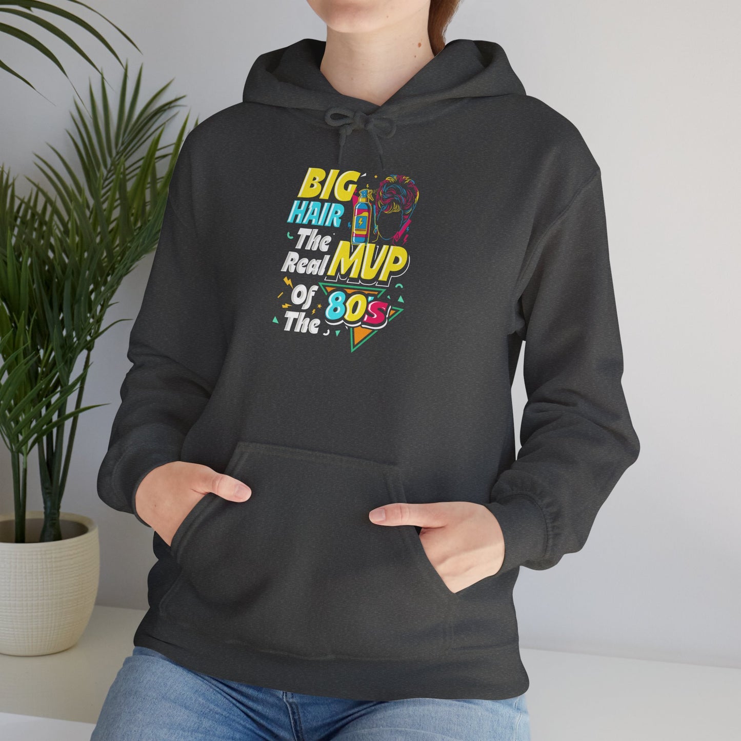 80s Big Hair MVP Unisex Hoodie | Vintage Style Sweatshirt, Retro Gift, Cozy Attire, Nostalgia, Fashion Statement