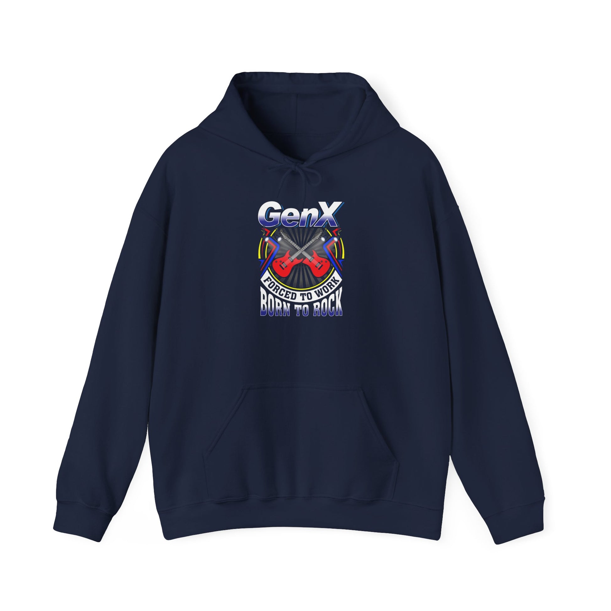 Gen X Nostalgia Hoodie, Unisex Sweatshirt for Gen Xers, Retro Graphic Hoodie, Vintage Style Sweatshirt, Perfect Gift for Birthdays Navy